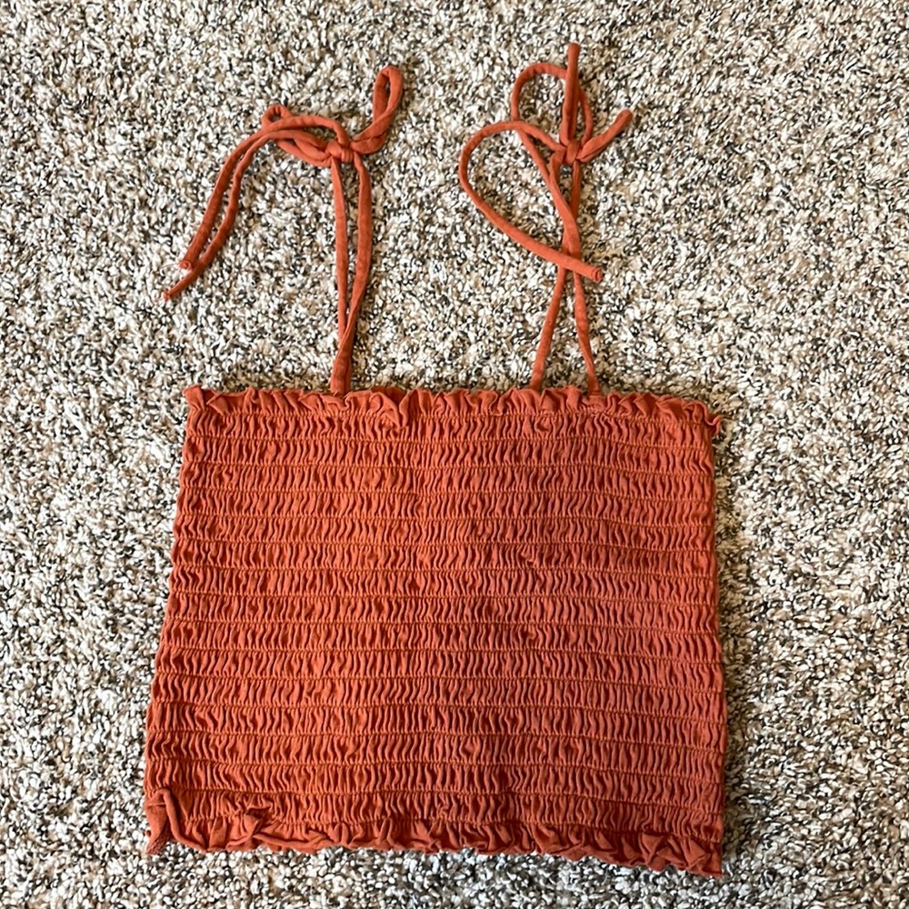 Burnt orange crop tank. Target brand. Size small